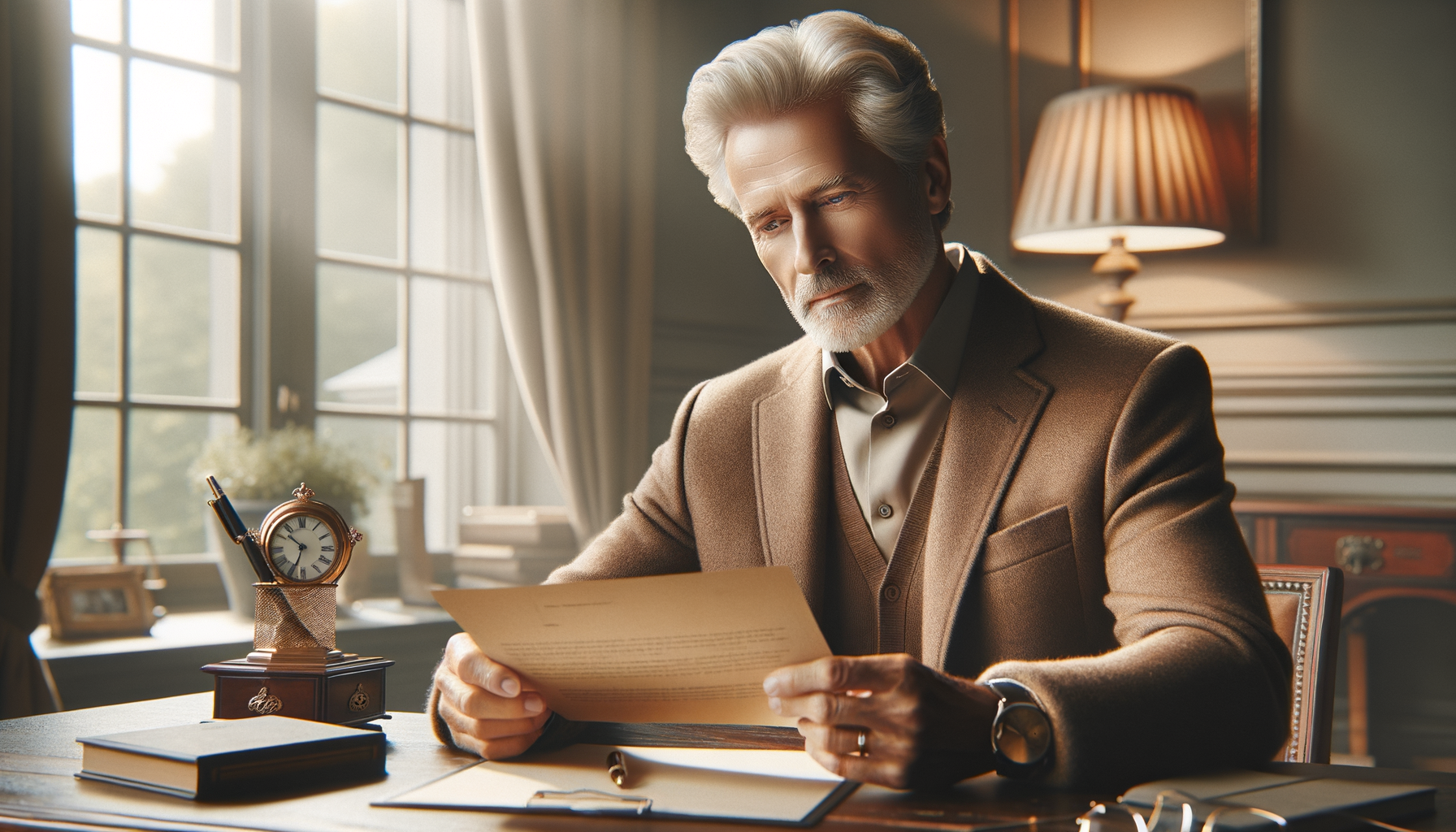 Person reviewing insurance premium notice